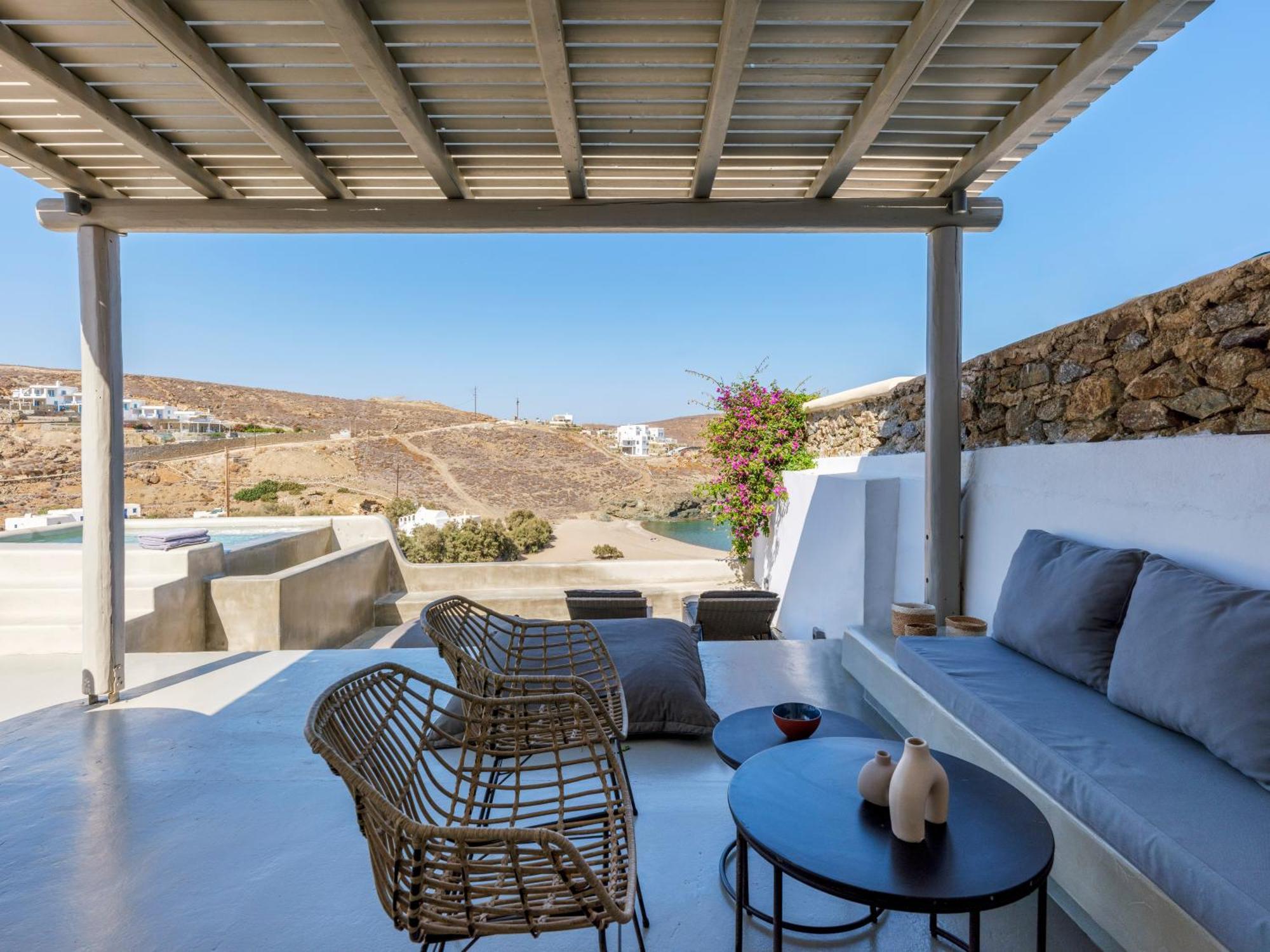 Sea Rock & Sky Private Mykonos Residence Merchia Beach Exterior foto