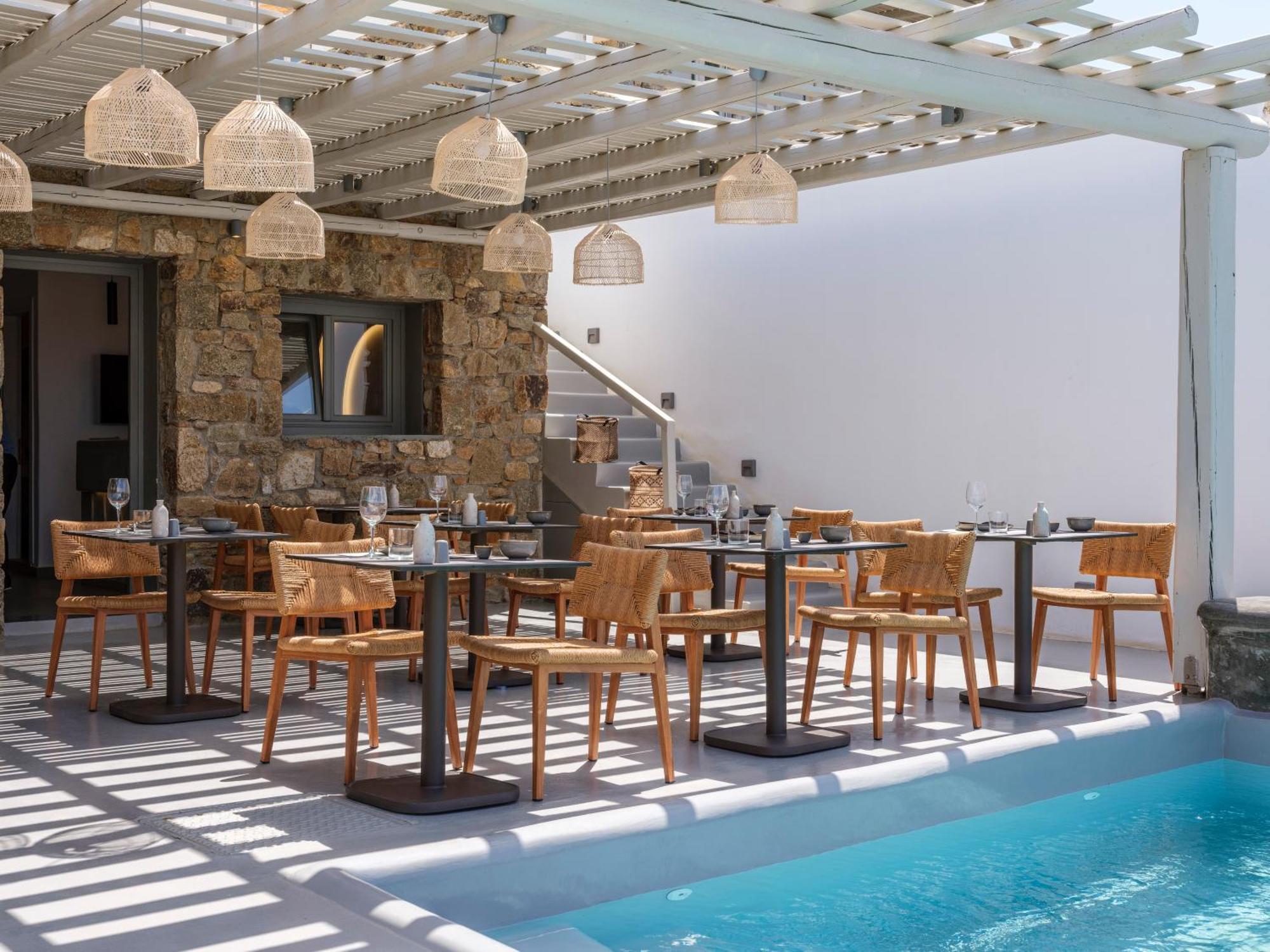 Sea Rock & Sky Private Mykonos Residence Merchia Beach Exterior foto