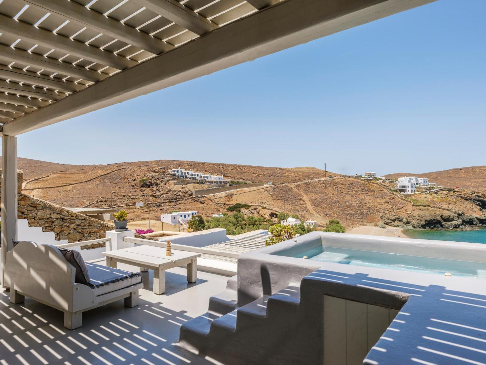Sea Rock & Sky Private Mykonos Residence Merchia Beach Exterior foto
