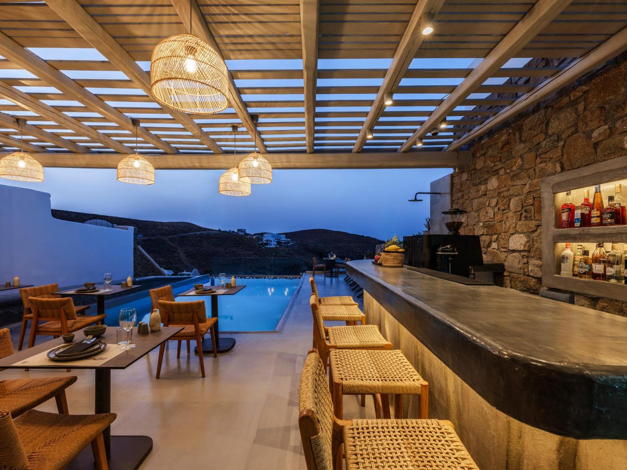 Sea Rock & Sky Private Mykonos Residence Merchia Beach Exterior foto