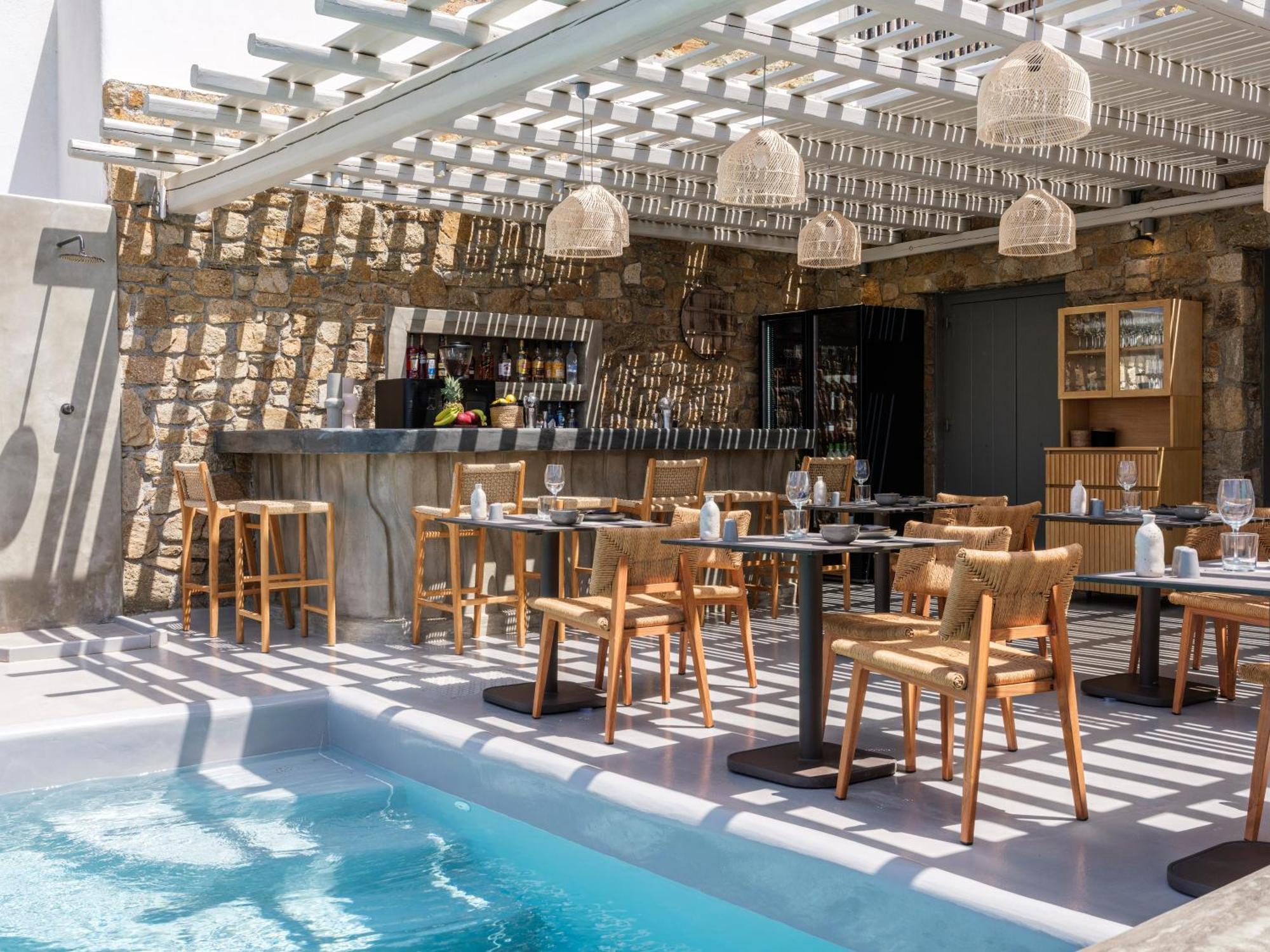 Sea Rock & Sky Private Mykonos Residence Merchia Beach Exterior foto