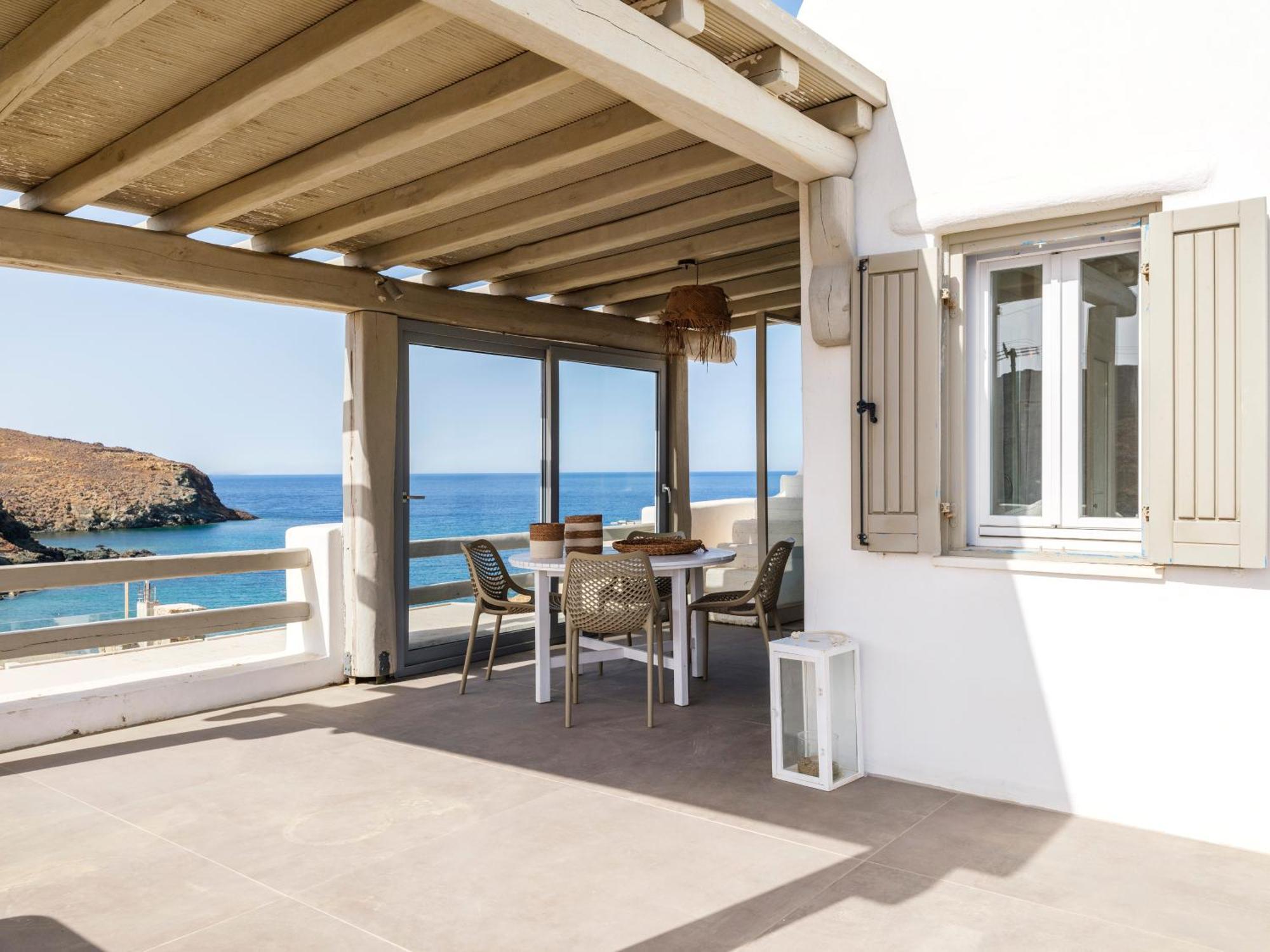 Sea Rock & Sky Private Mykonos Residence Merchia Beach Exterior foto