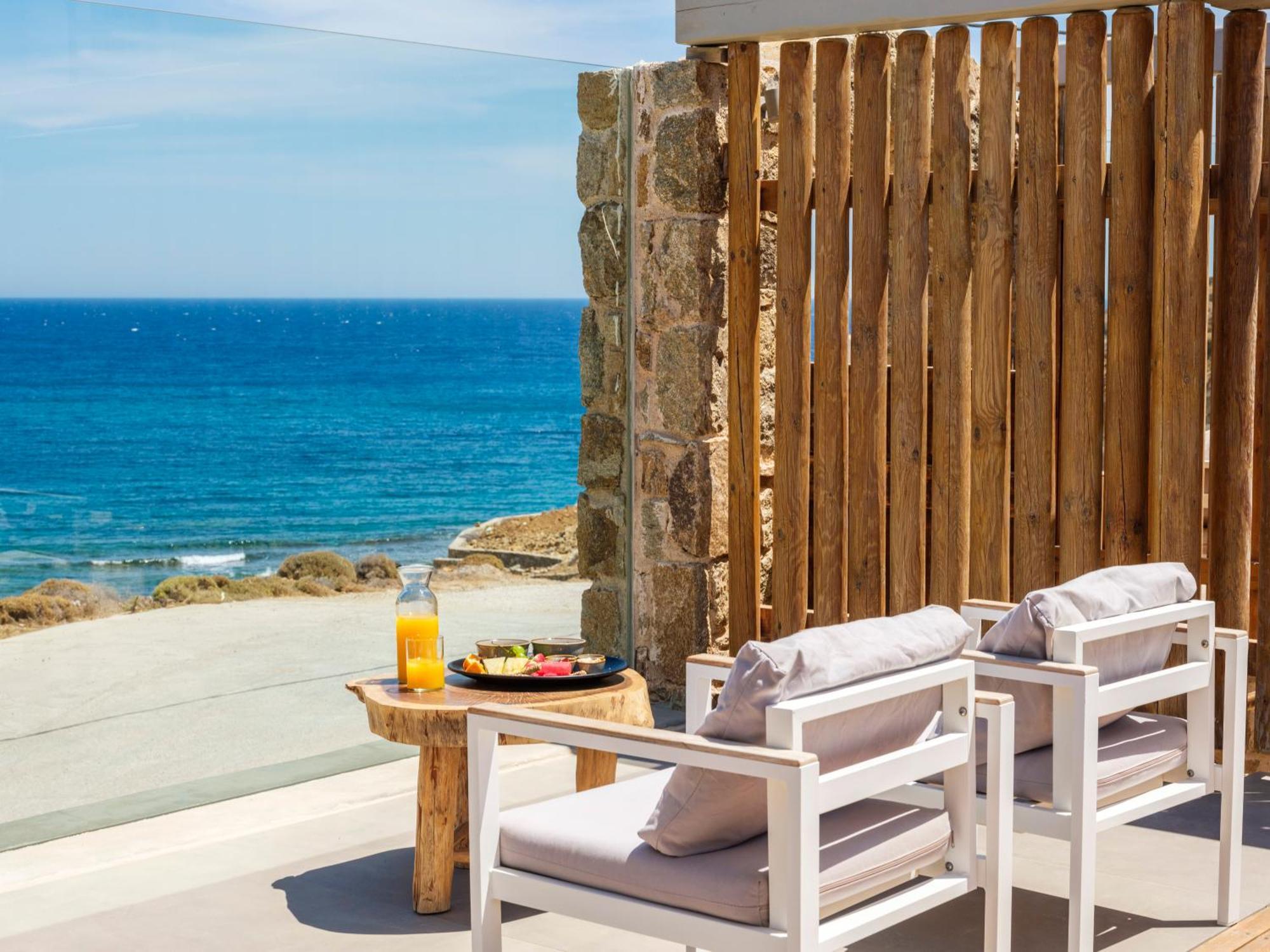 Sea Rock & Sky Private Mykonos Residence Merchia Beach Exterior foto