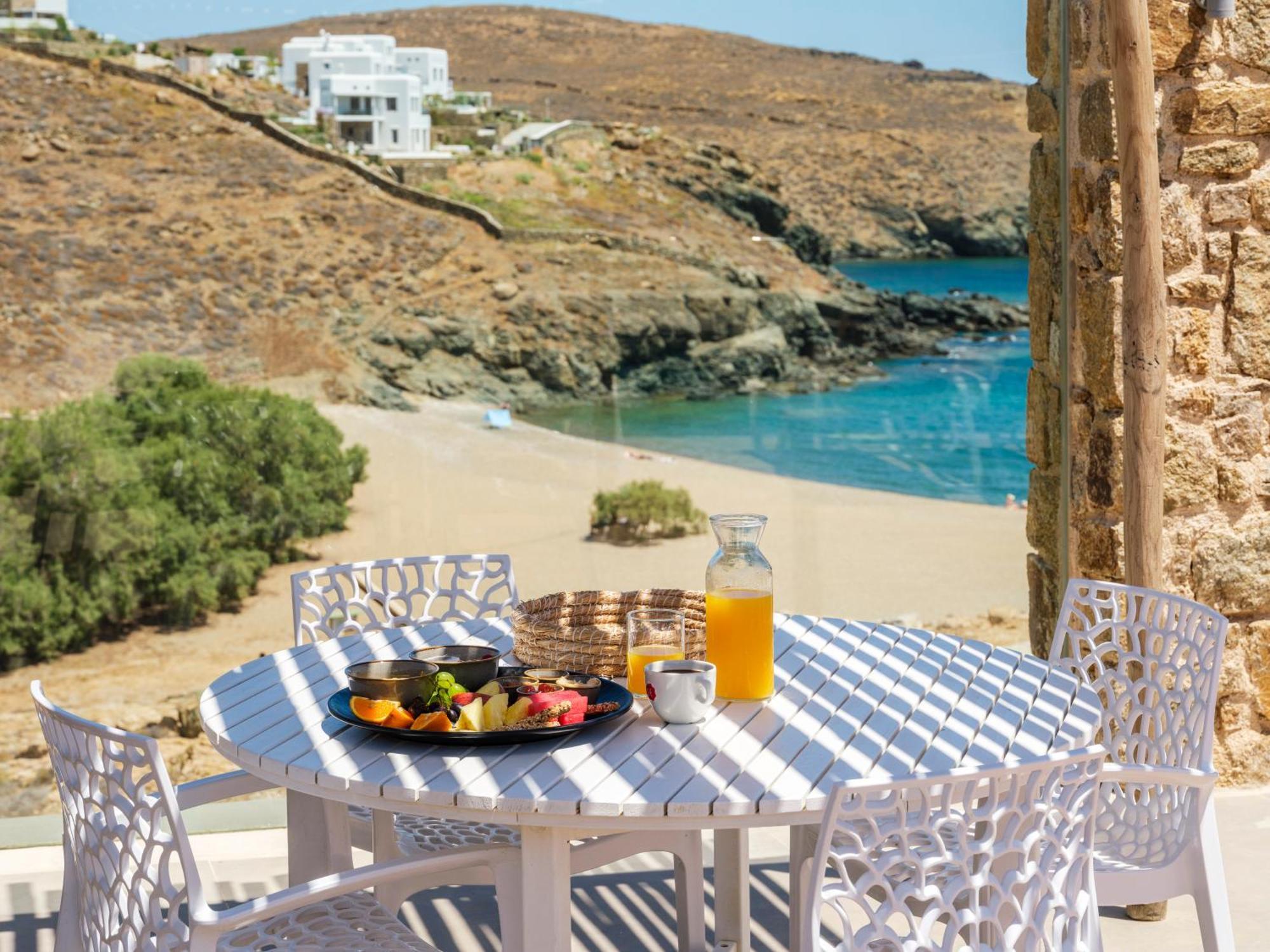 Sea Rock & Sky Private Mykonos Residence Merchia Beach Exterior foto