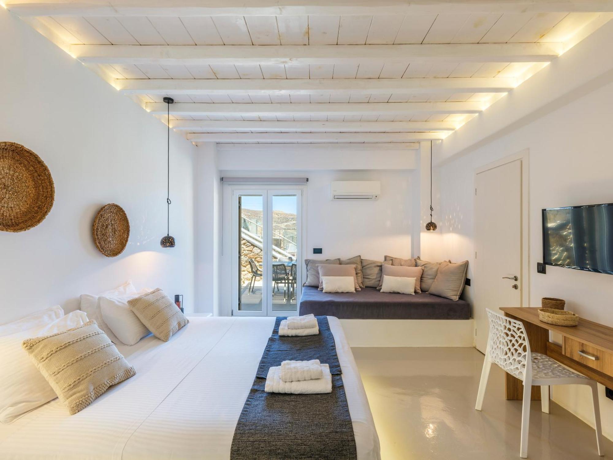 Sea Rock & Sky Private Mykonos Residence Merchia Beach Exterior foto